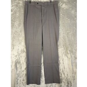 Calvin Klein Mens 34W x 34L Grey Flat Front Dress Pants NEW